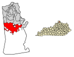 Kenton County Kentucky Incorporated and Unincorporated areas Independence Highlighted 2139142